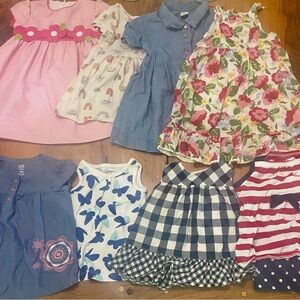 Bundle of NINE Pieces of Adorable Little Girls’ Clothes, Size 18 Months